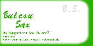 bulcsu sax business card